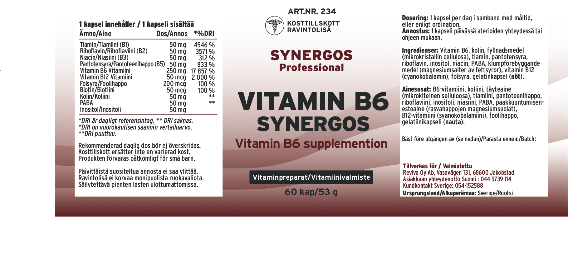 B6-vitamiini Synergos - Image 2