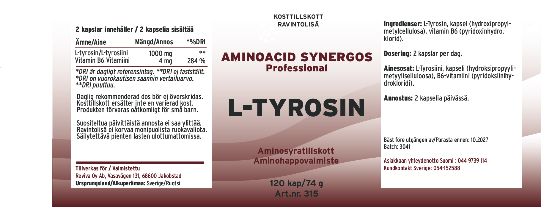 L-Tyrosin & B6 - Synergos - Bild 2