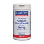 Pantotensyra, Calcium Pantothenate 500 mg - Lamberts Calcium pantothenate - Lamberts