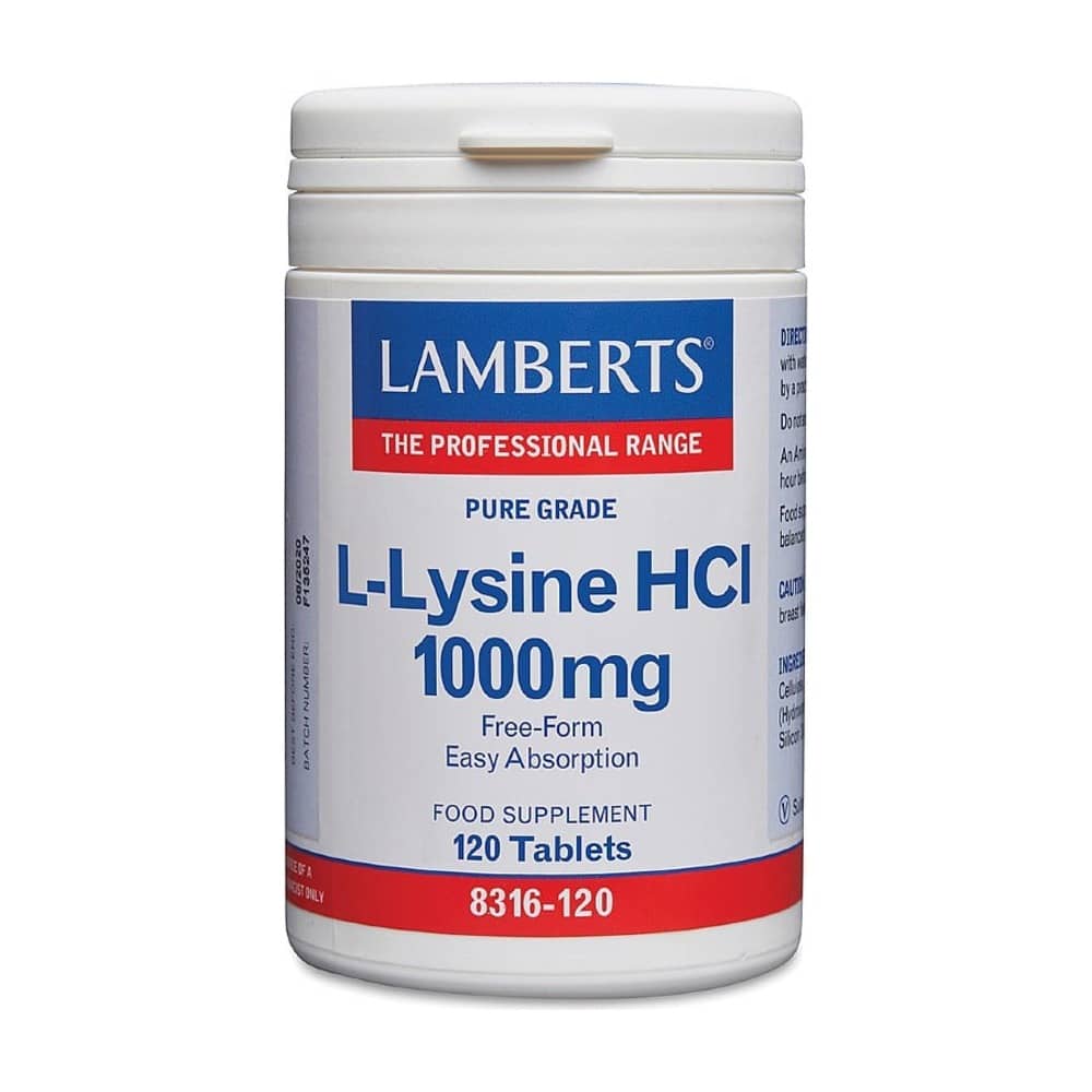 L-lysiini HCl 1000 mg - Lamberts