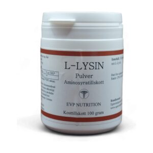 L-lysin, 100 gram - EVP Nutrition